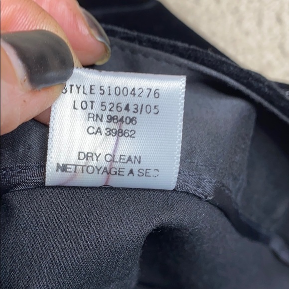 Theory (4) black velvet flares w embellished side tuxedo stripe - Picture 13 of 15